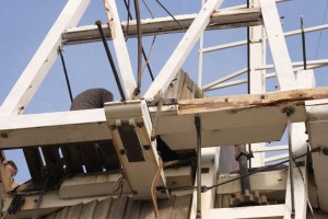 Close up of the rot in the fan stage